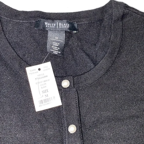 White House Black Market Black Cardigan. New With Tags.